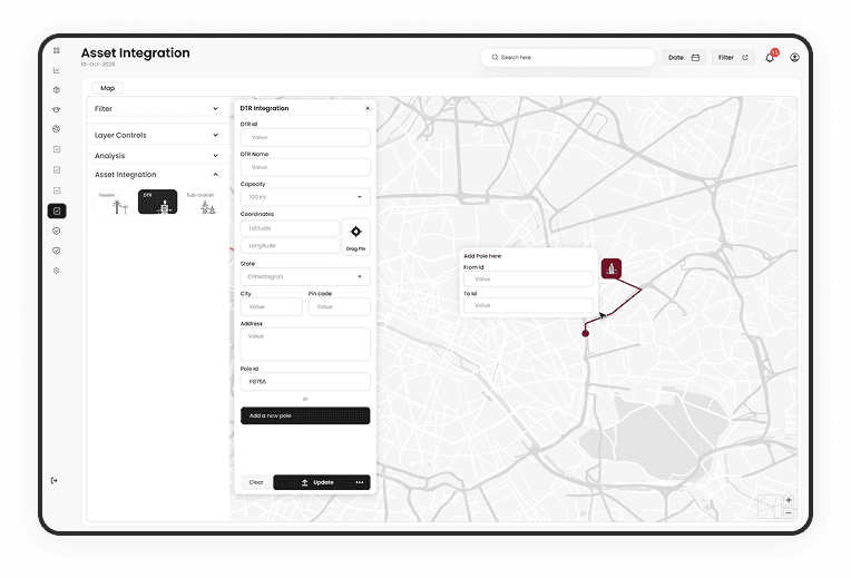 Asset Integration dashboard for energy grid intelligence