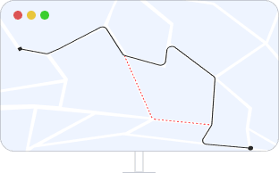 GIS distribution network illustration