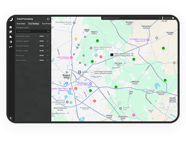 Cropway food processing and field intelligence map
